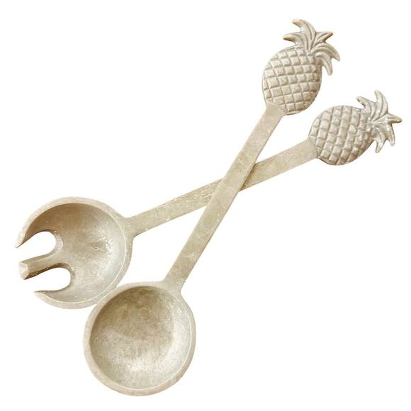 Tropical Pineapple Aluminum Salad Servers – Set of 2 - Picture 1 of 4